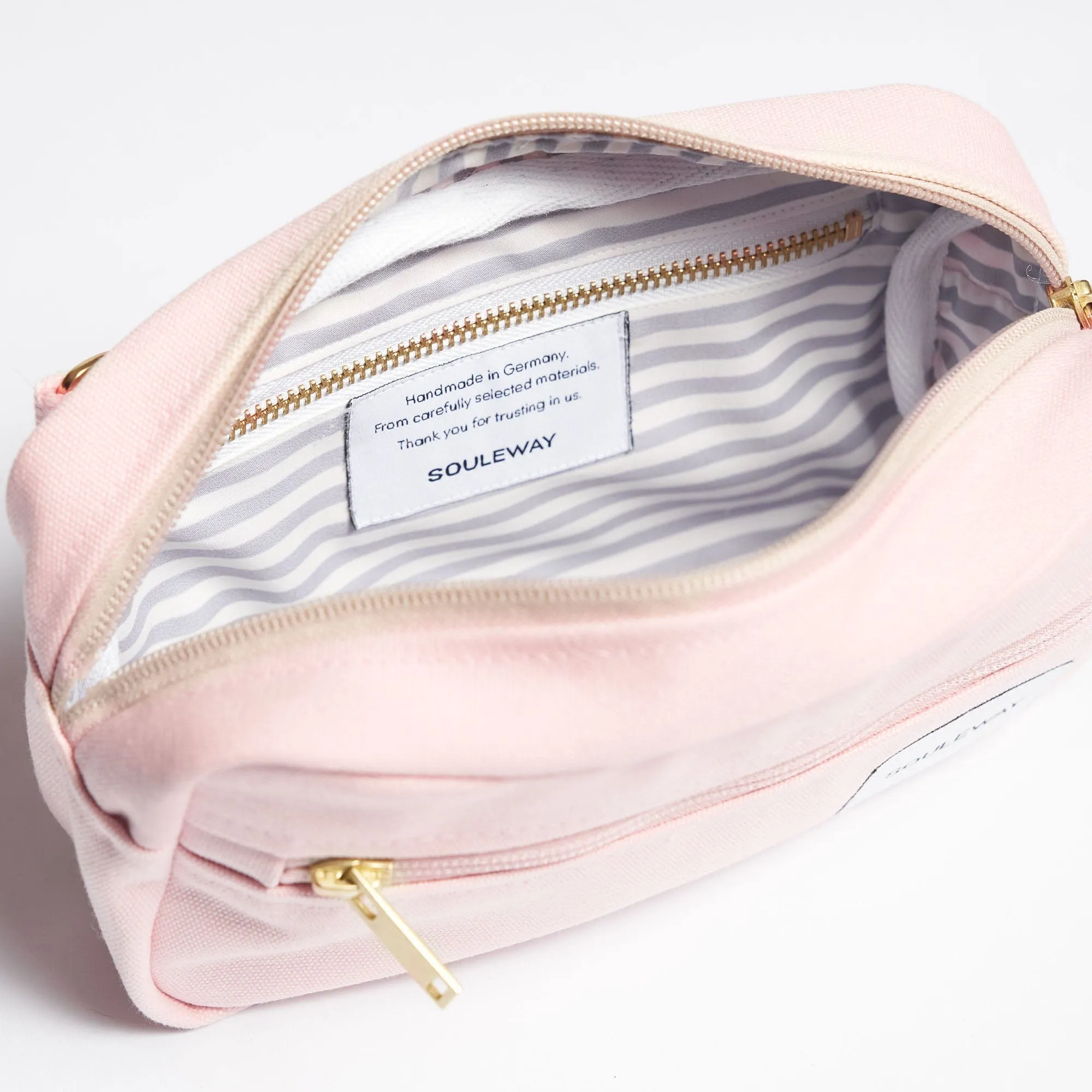 Natural Cotton Canvas Hip Bag | Blush Pink