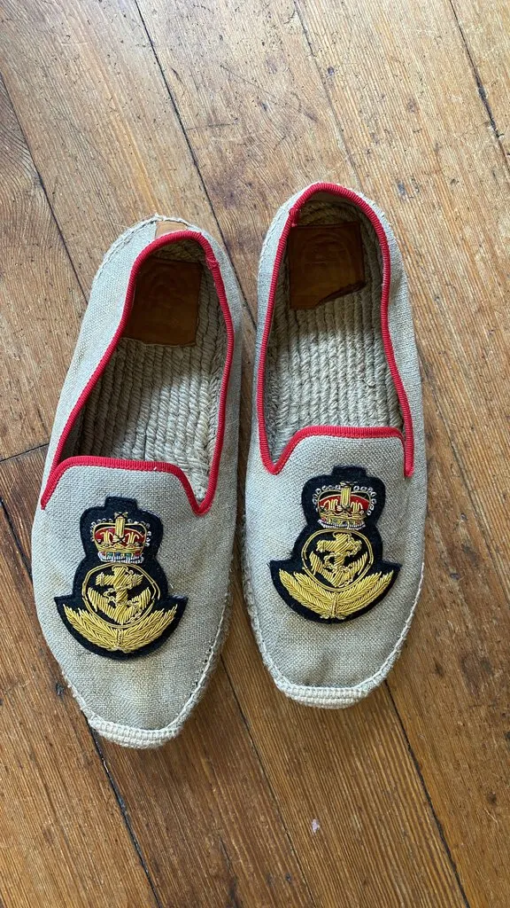 Nautical Applique Espadrilles (as is)