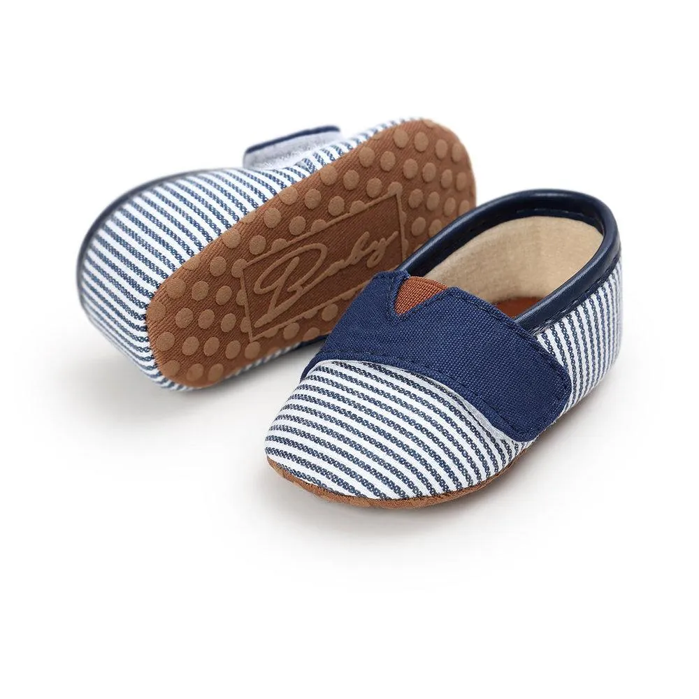 Navy Canvas Slip-Ons 0 to 6 Months