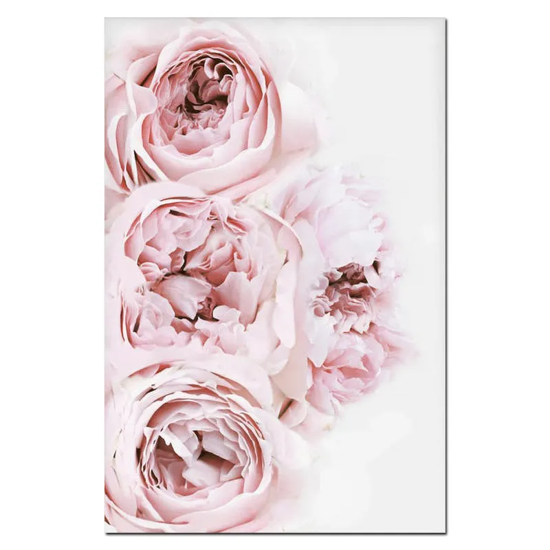 Nordic Decor Pink Peony Love Wall Art