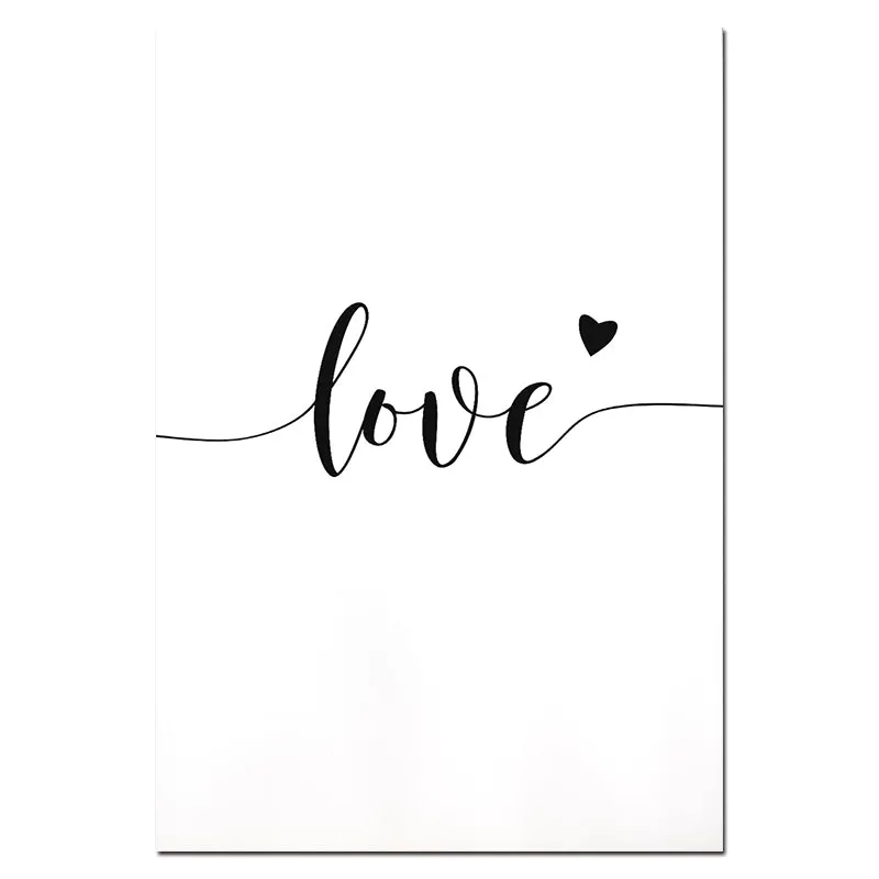 Nordic Decor Pink Peony Love Wall Art
