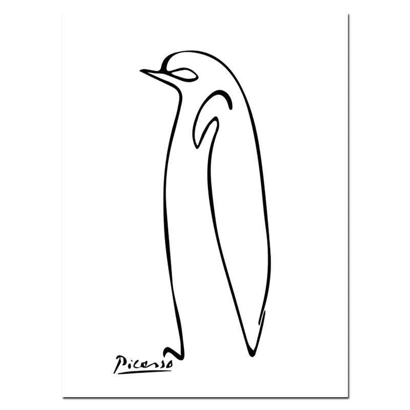 Nordic Minimalist Picasso Animals Wall Art