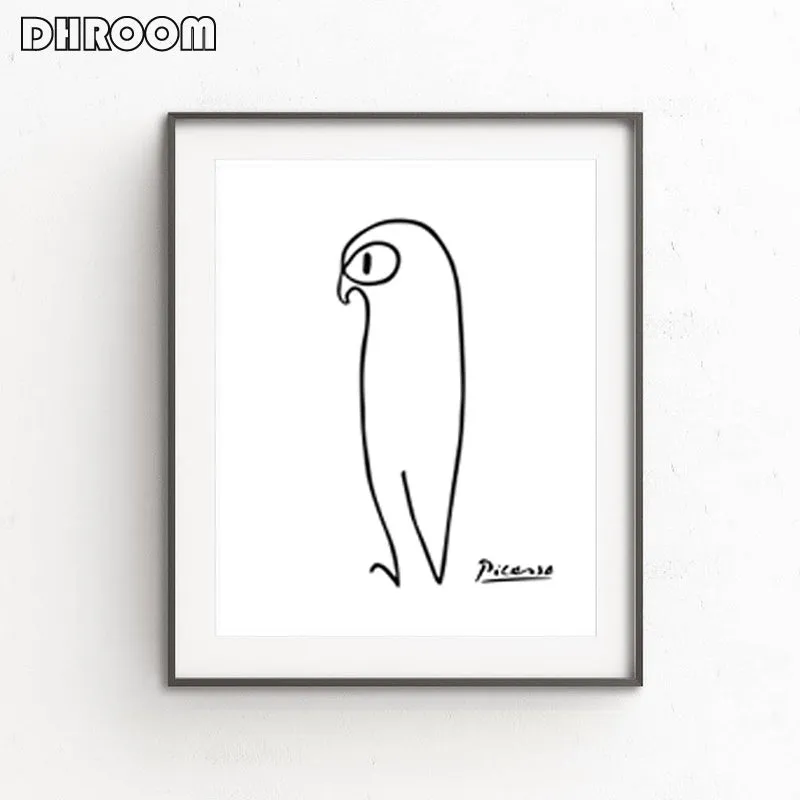 Nordic Minimalist Picasso Animals Wall Art