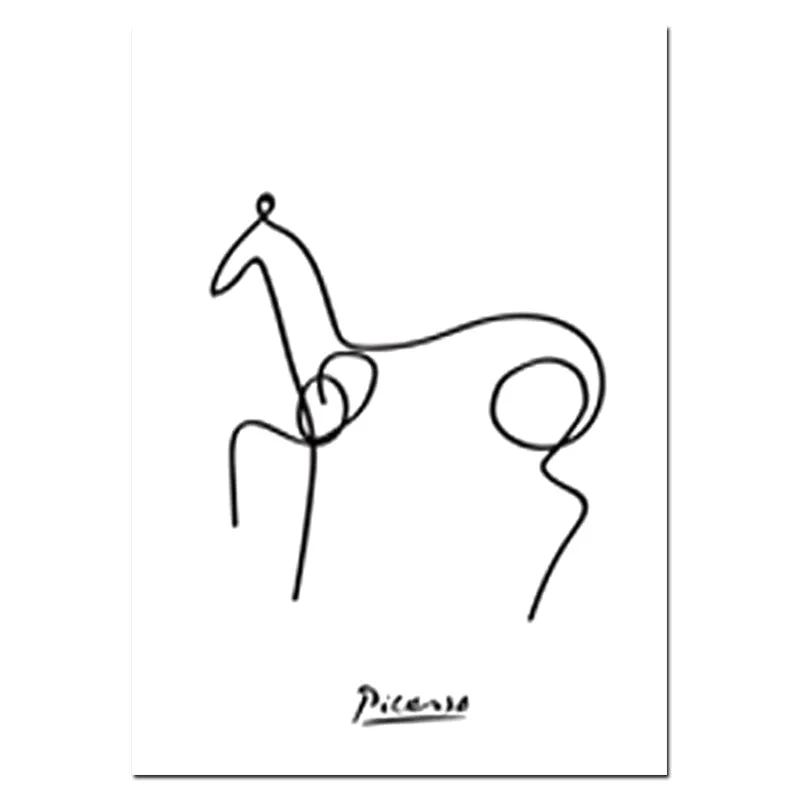Nordic Minimalist Picasso Animals Wall Art