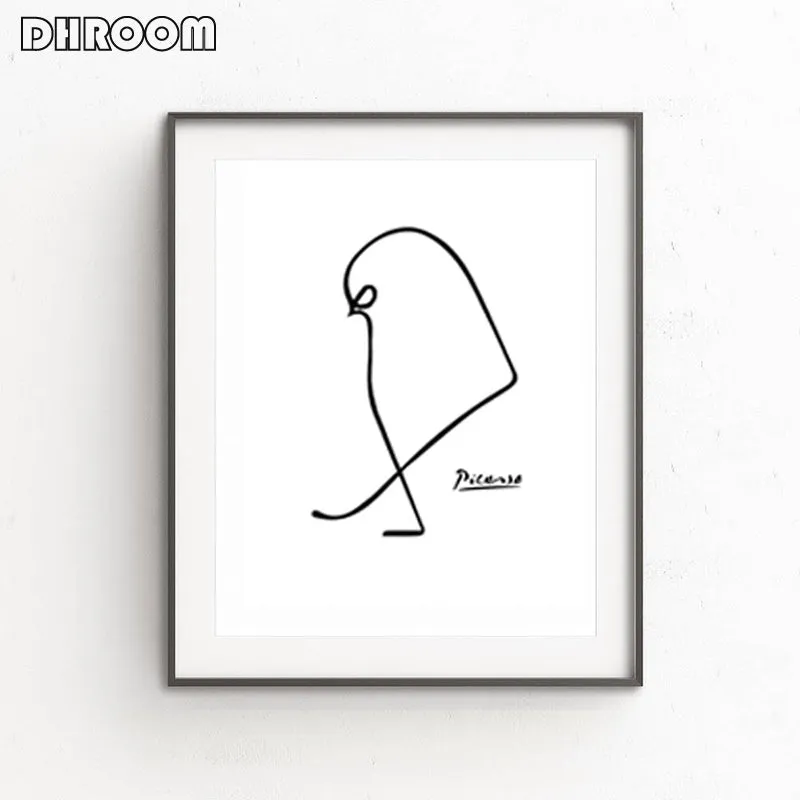 Nordic Minimalist Picasso Animals Wall Art