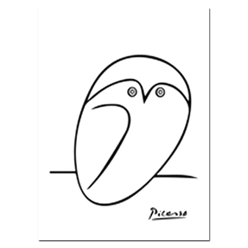 Nordic Minimalist Picasso Animals Wall Art