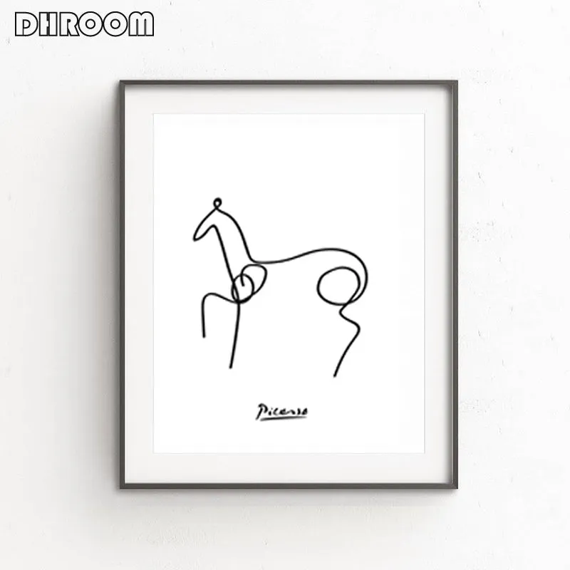 Nordic Minimalist Picasso Animals Wall Art