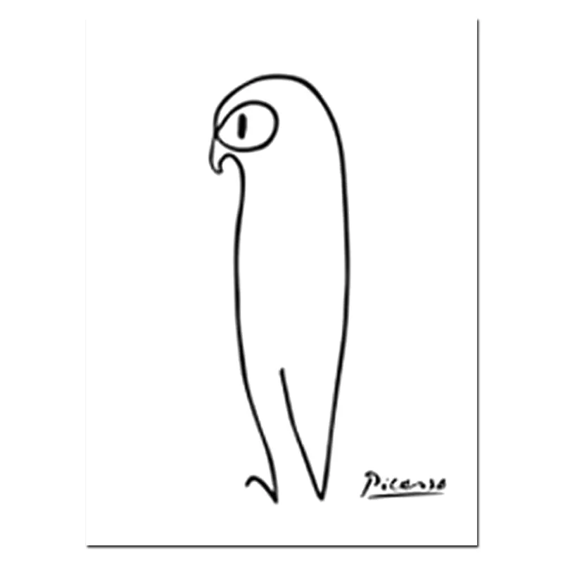 Nordic Minimalist Picasso Animals Wall Art