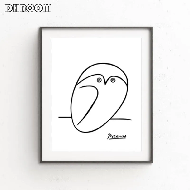 Nordic Minimalist Picasso Animals Wall Art