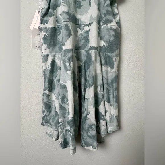 NWT Daily Practice by Anthropologie Half Pipe Mini Dress in Green Motif Size L