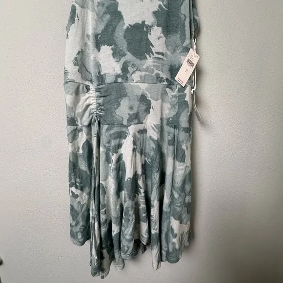 NWT Daily Practice by Anthropologie Half Pipe Mini Dress in Green Motif Size L