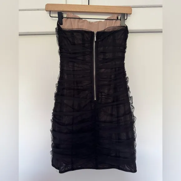 NWT White Fox For the Night Tulle Bustier Mini Dress XS