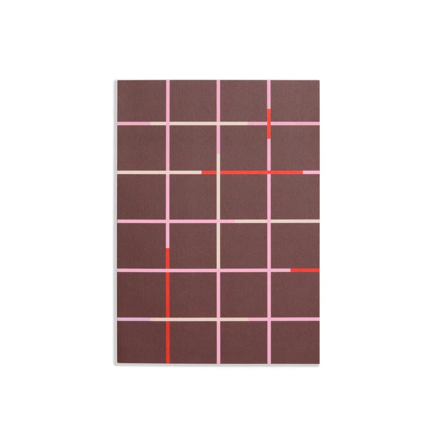 object notebook in maroon grid