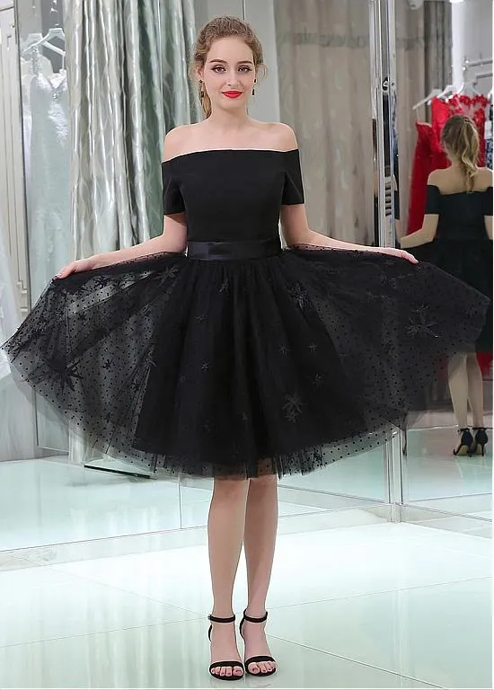 Off-the-shoulder Ball Gown Homecoming Dress