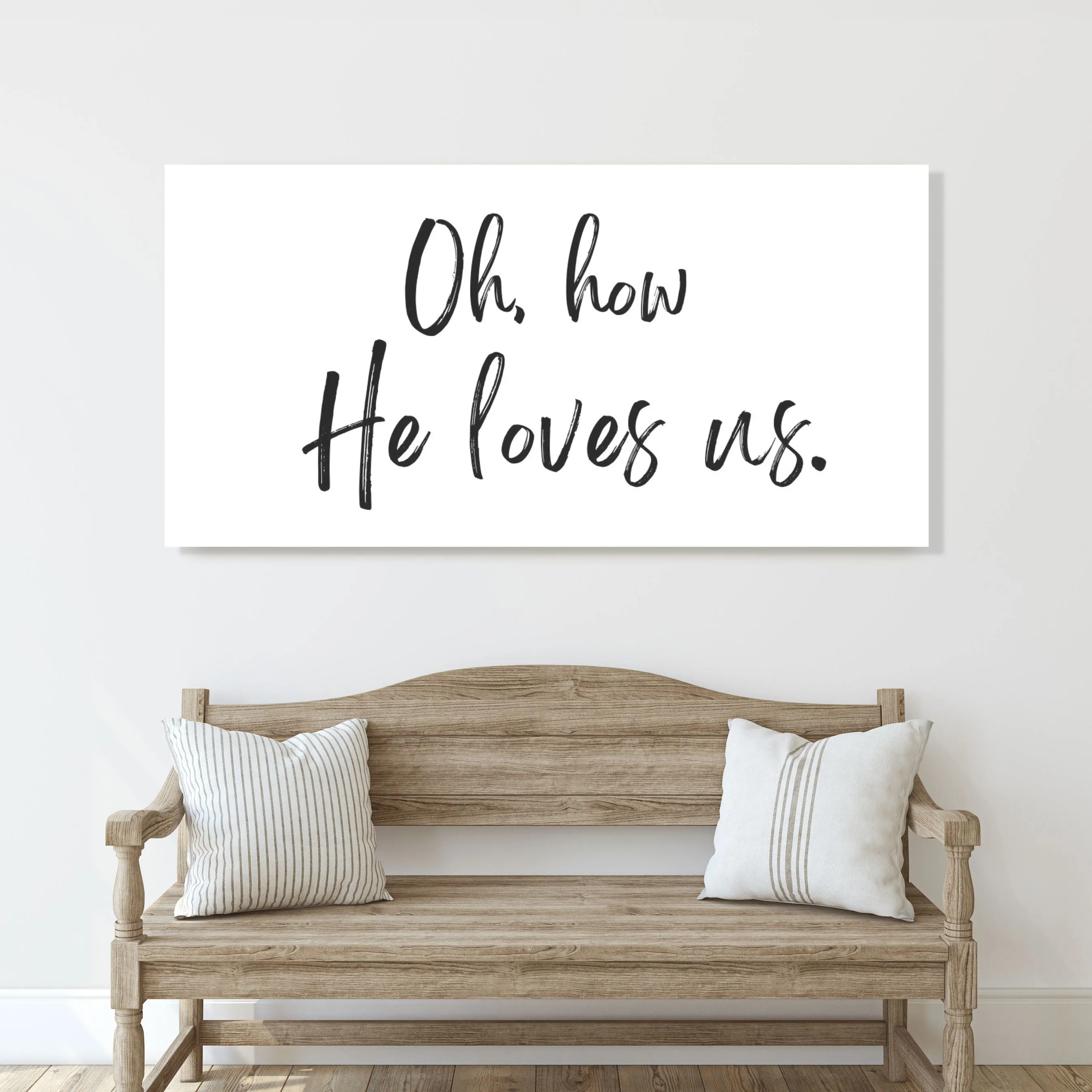 Oh How He Loves Us - Canvas Wall Art Print