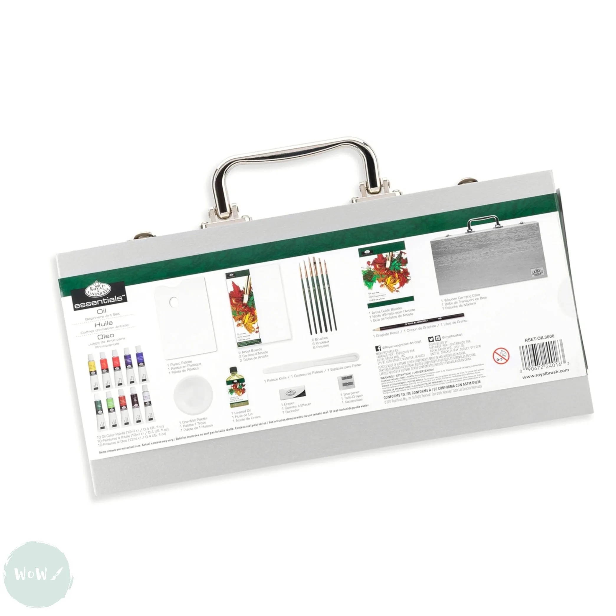 Oil Paint Set- ESSENTIALS Beginners - 27 Piece Wooden Box