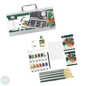 Oil Paint Set- ESSENTIALS Beginners - 27 Piece Wooden Box