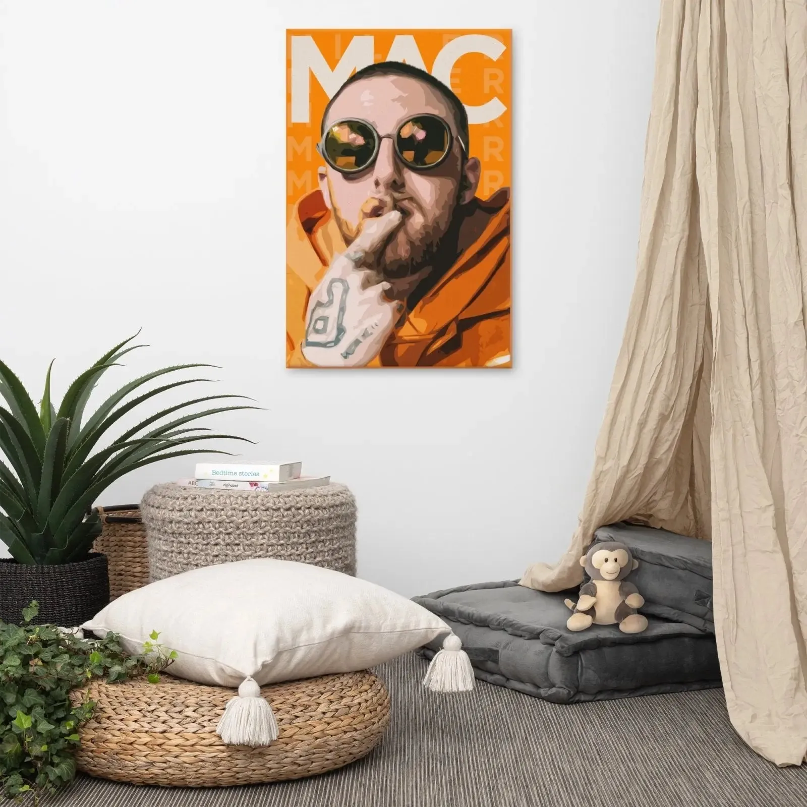 Orange Dream – A Vibrant Tribute to Mac Miller Canvas Print