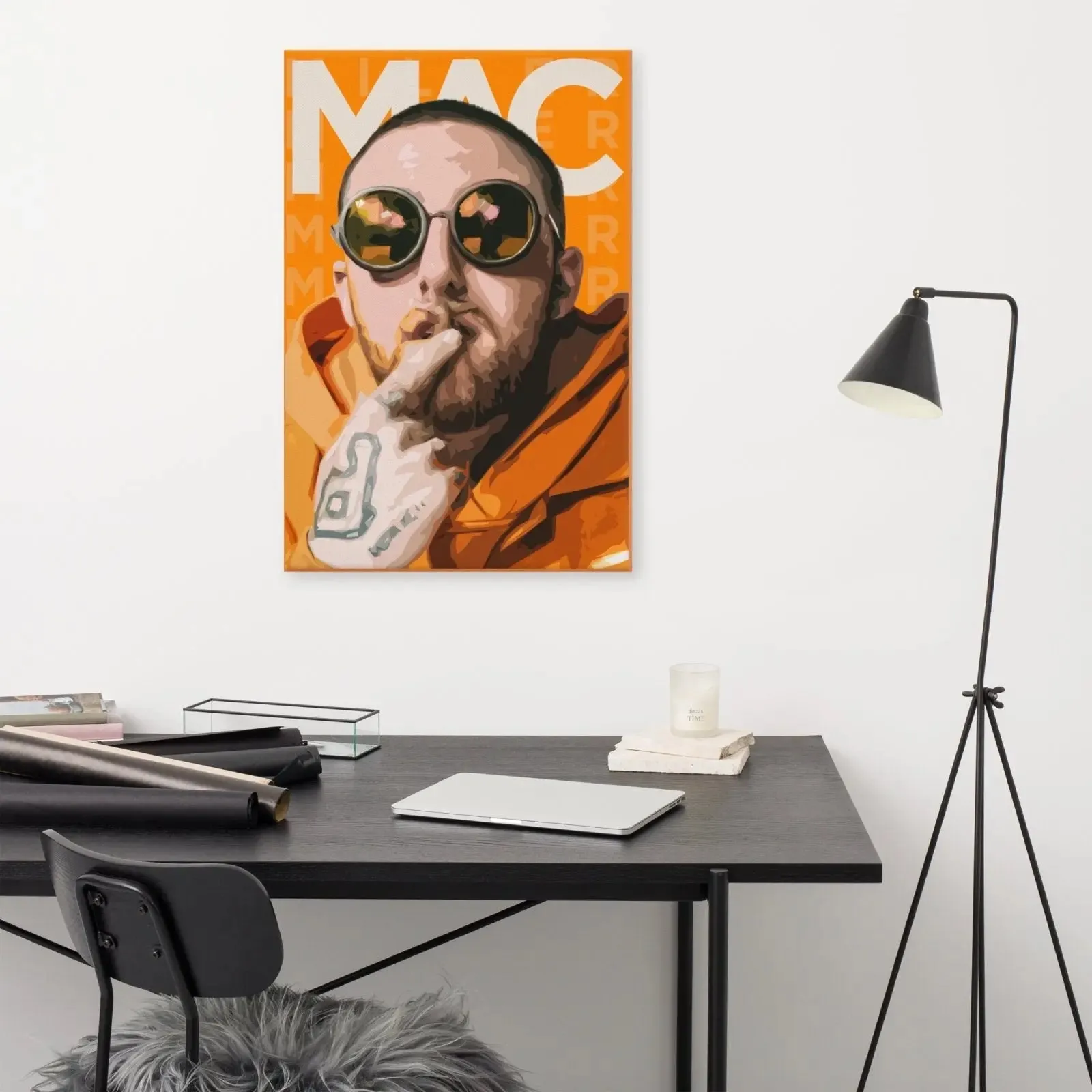 Orange Dream – A Vibrant Tribute to Mac Miller Canvas Print