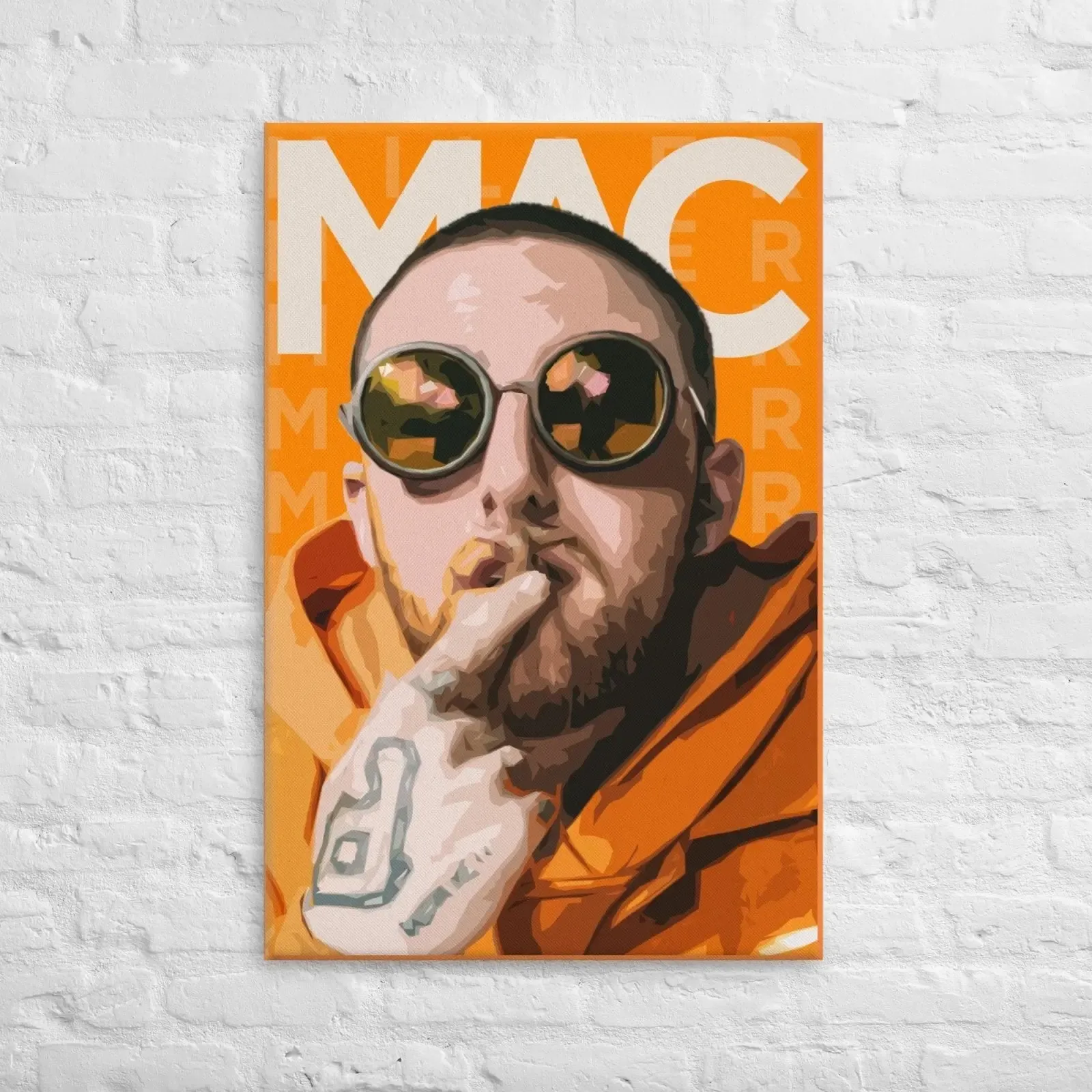 Orange Dream – A Vibrant Tribute to Mac Miller Canvas Print