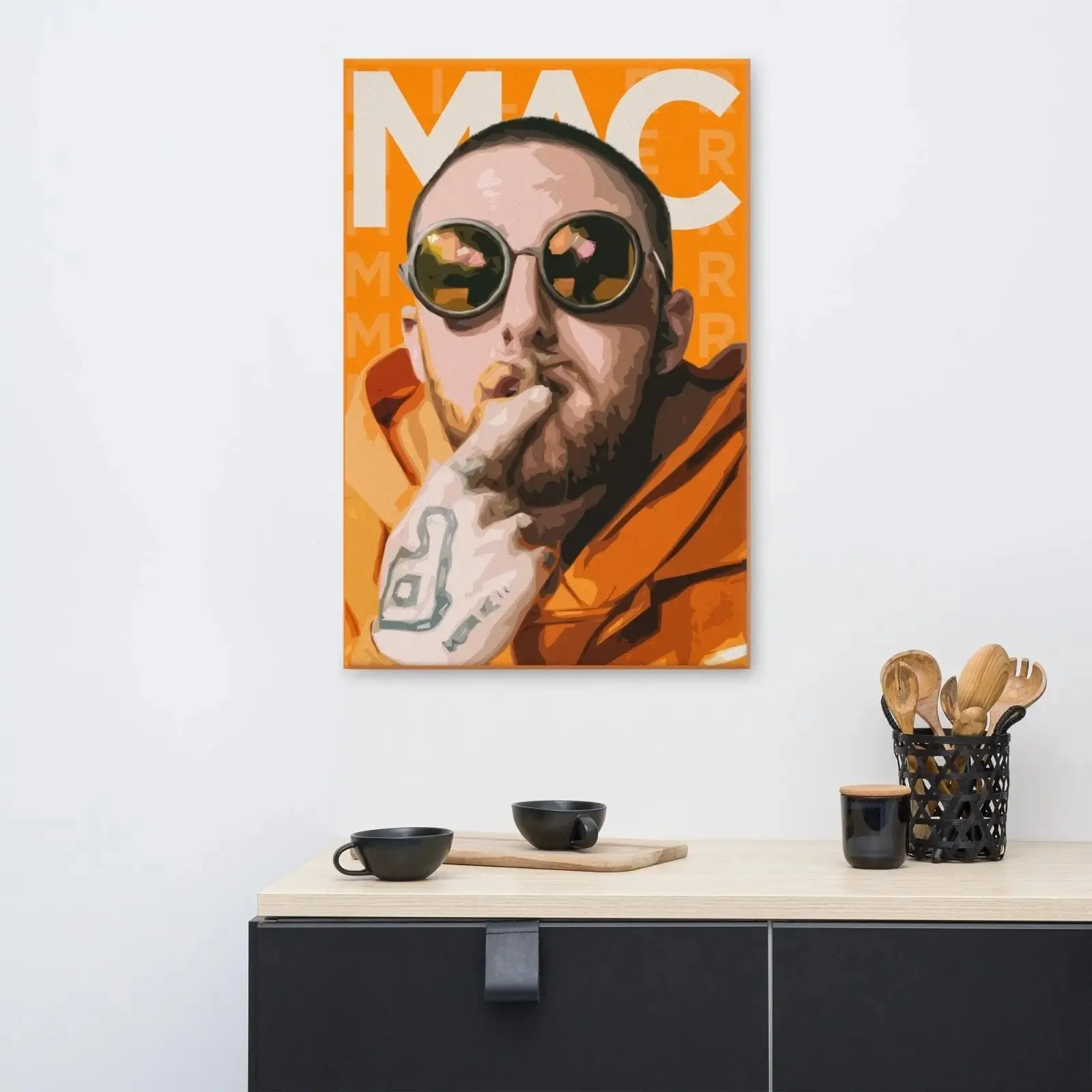 Orange Dream – A Vibrant Tribute to Mac Miller Canvas Print