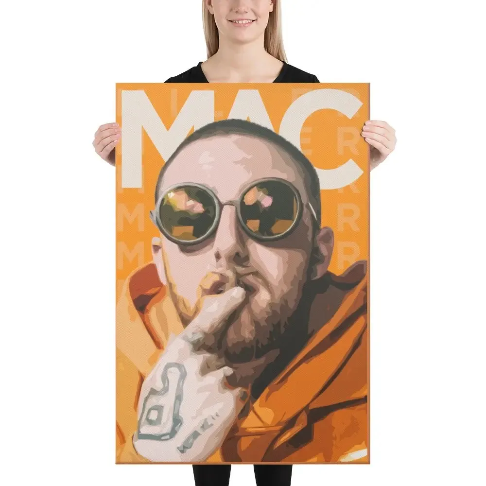 Orange Dream – A Vibrant Tribute to Mac Miller Canvas Print