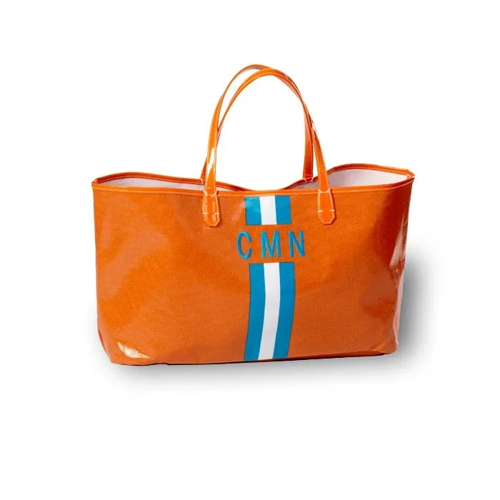 Orange Racing Stripe Tote