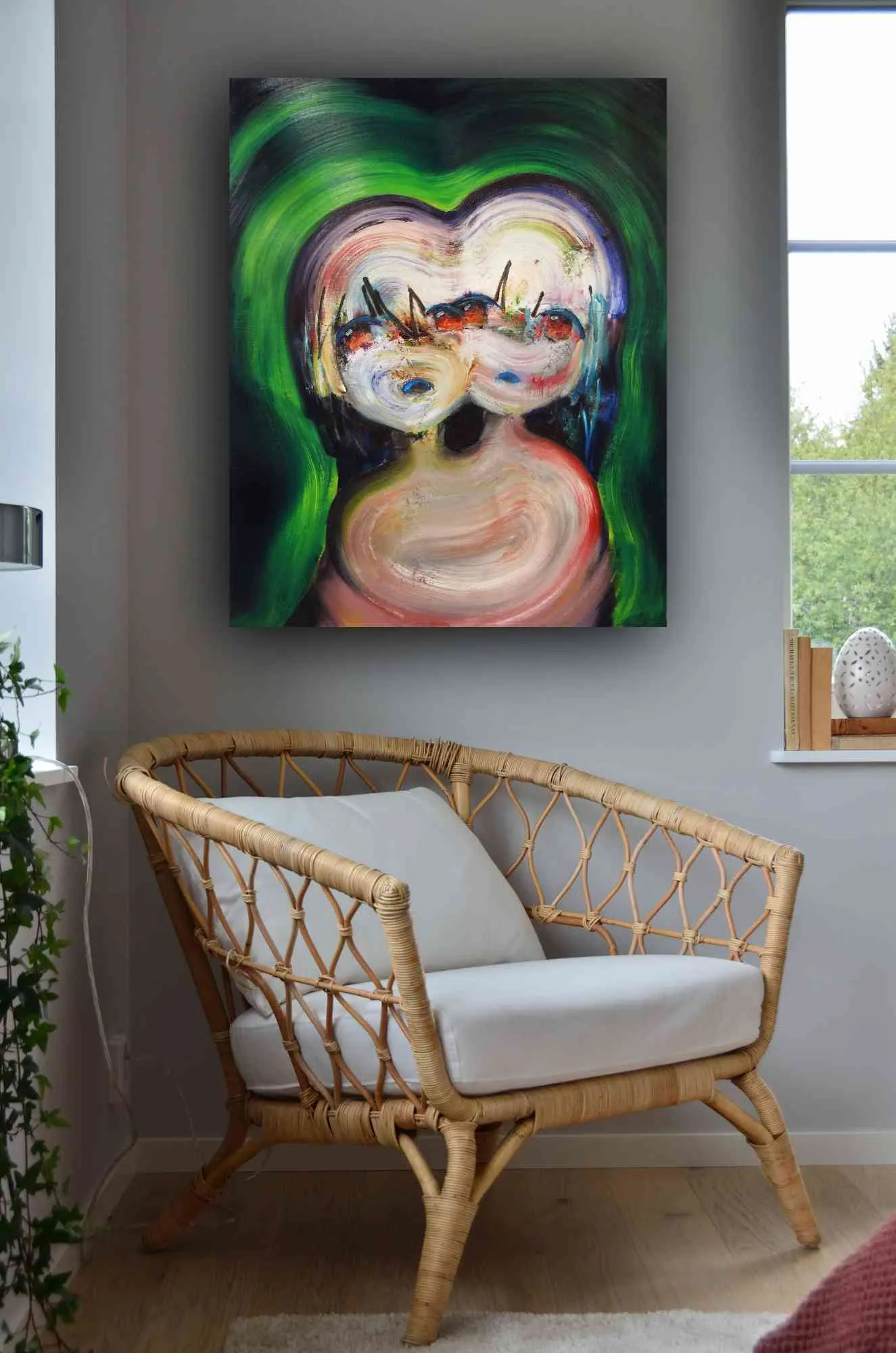 Painting by Yoshiro Kawakami  : "Good friends" - 73×91cm