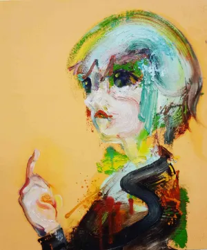 Painting by Yoshiro Kawakami  : "Mad" - 45×53cm