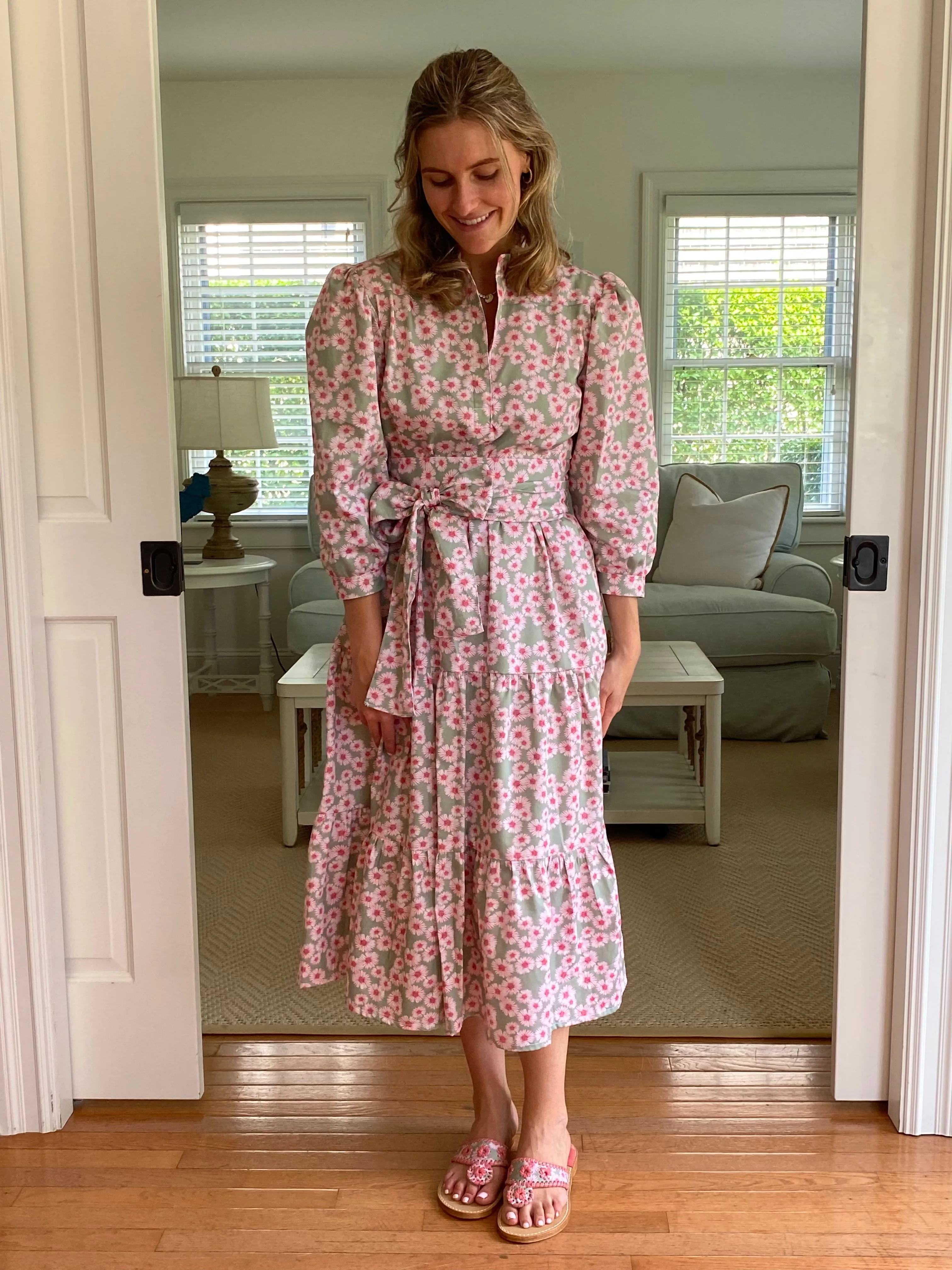 Palm Beach Sandal X Susan Albright Daisy Print