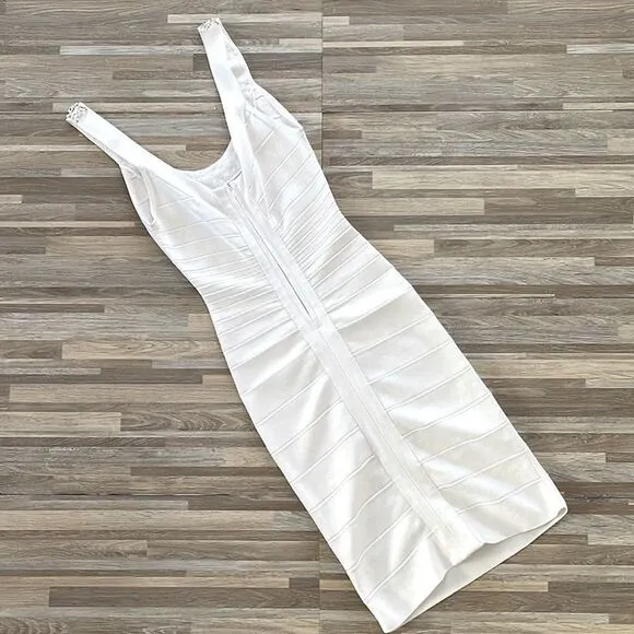 PARKER White Crystal Dress
