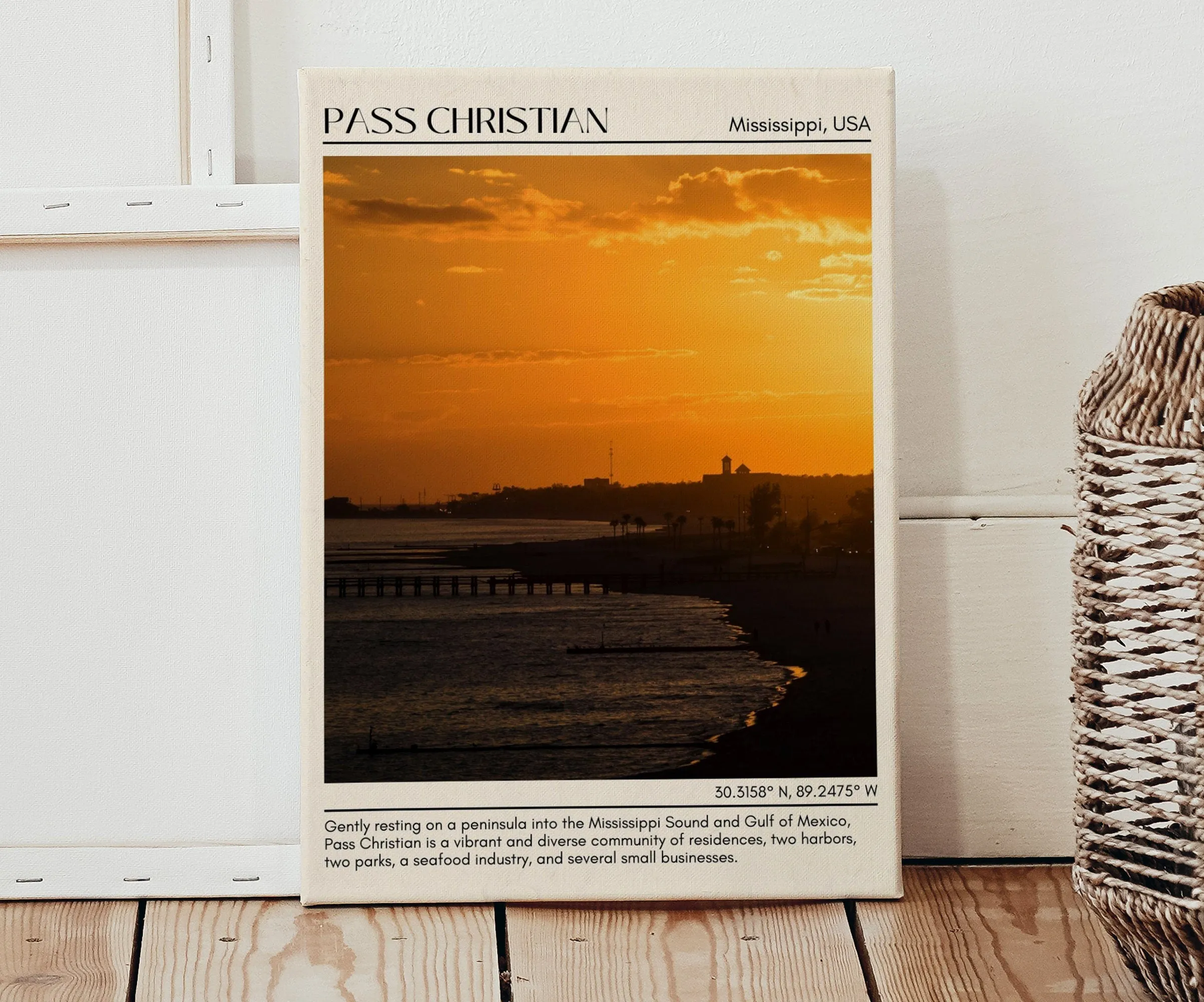Pass Christian Wall Canvas, USA