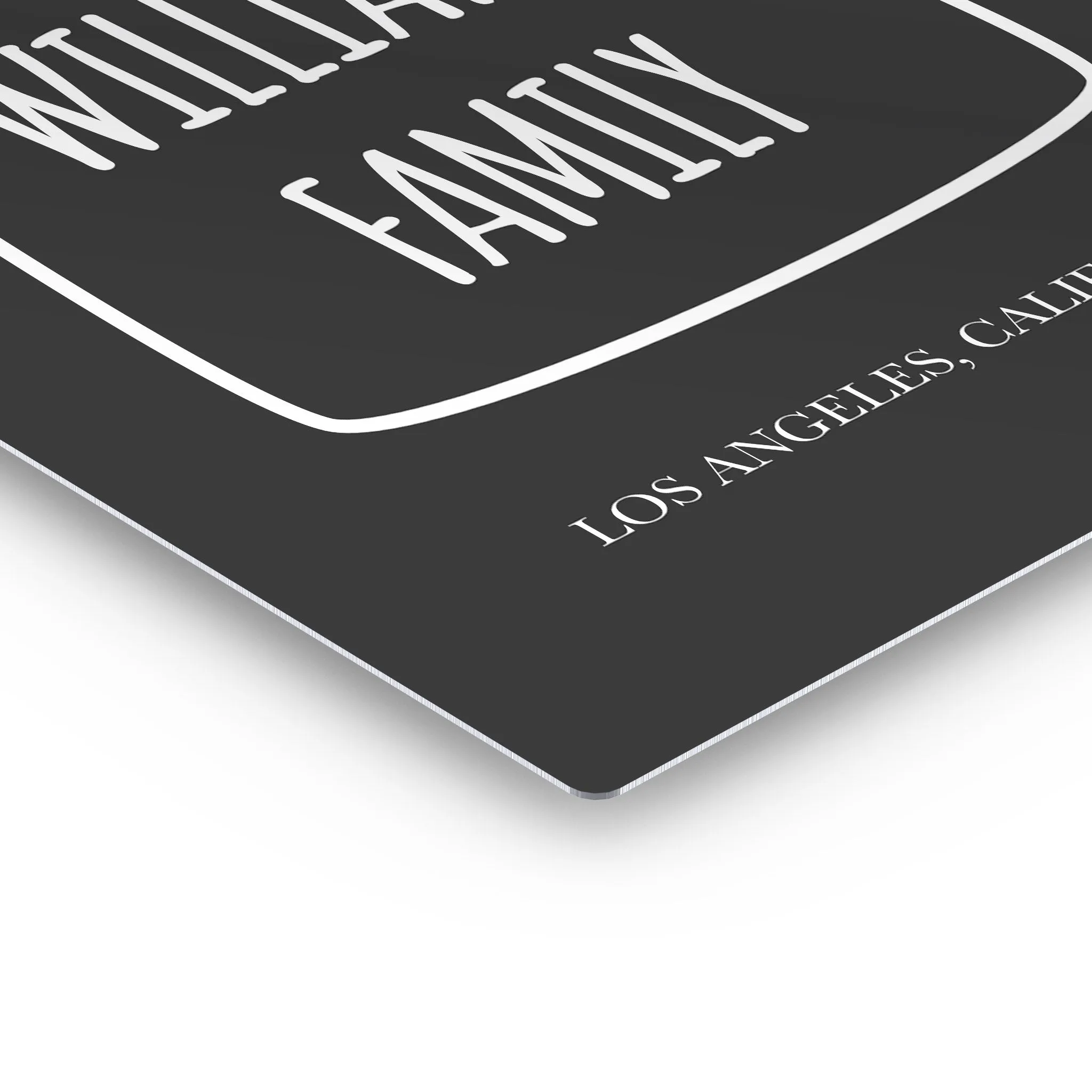 Personalized Gift Wall Art with Family Name, City and State Name Minimalist Design