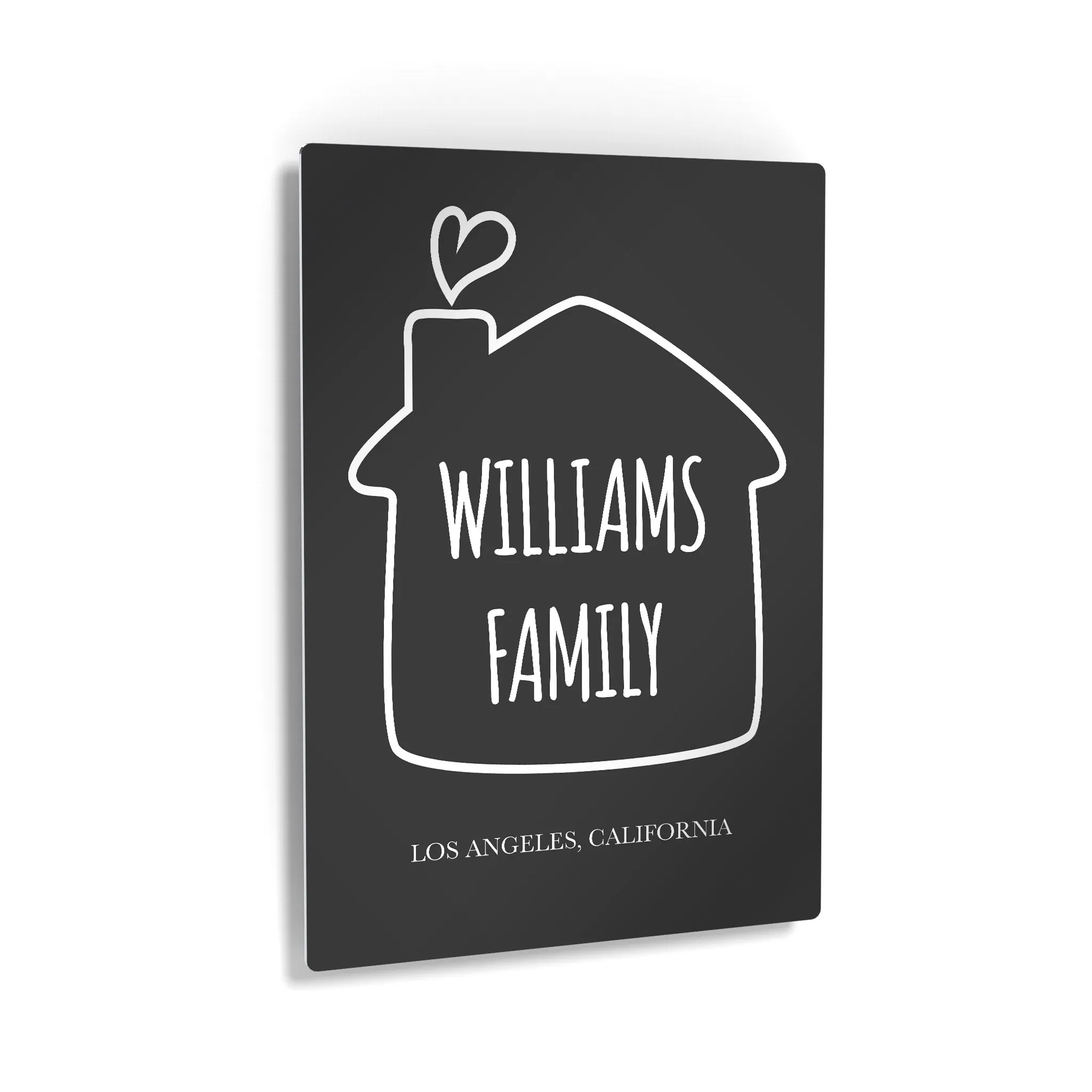Personalized Gift Wall Art with Family Name, City and State Name Minimalist Design