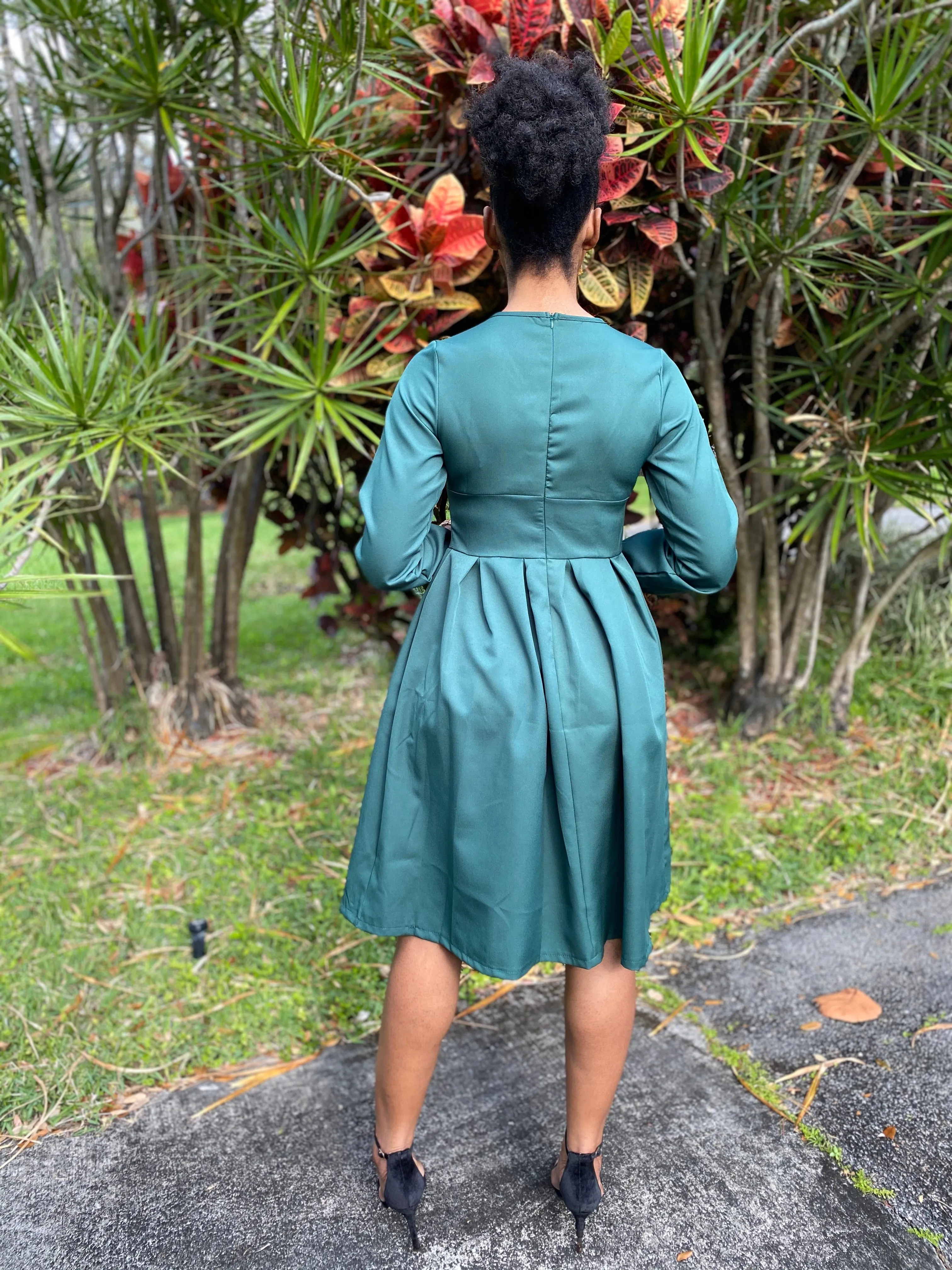Pine green dress