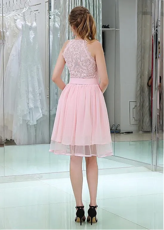 Pink Homecoming Dresses With Belt