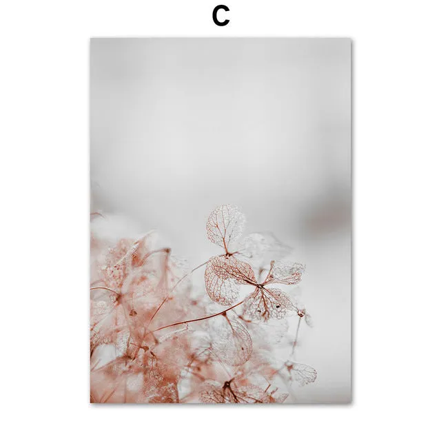 Pink Reed Grass Flower Plant Wall Art