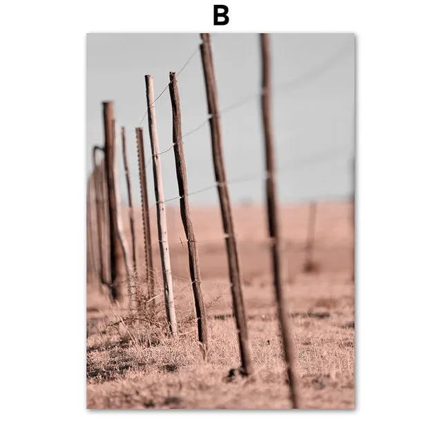 Pink Reed Grass Flower Plant Wall Art