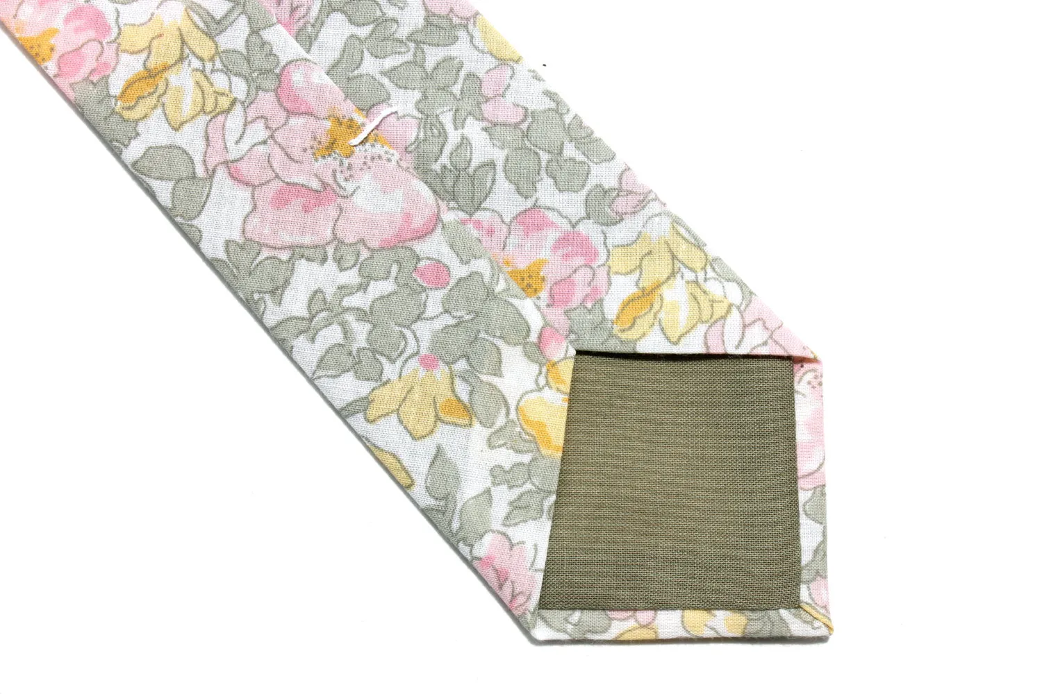 Pink, Yellow, & Sage Floral Skinny Tie