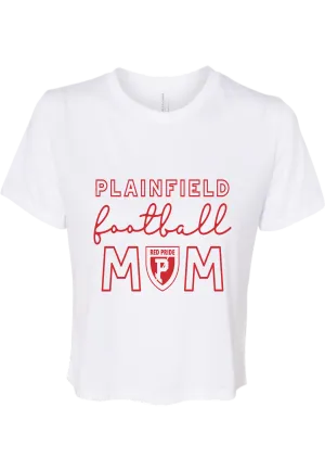 Plainfield Football Mom Crop Tee