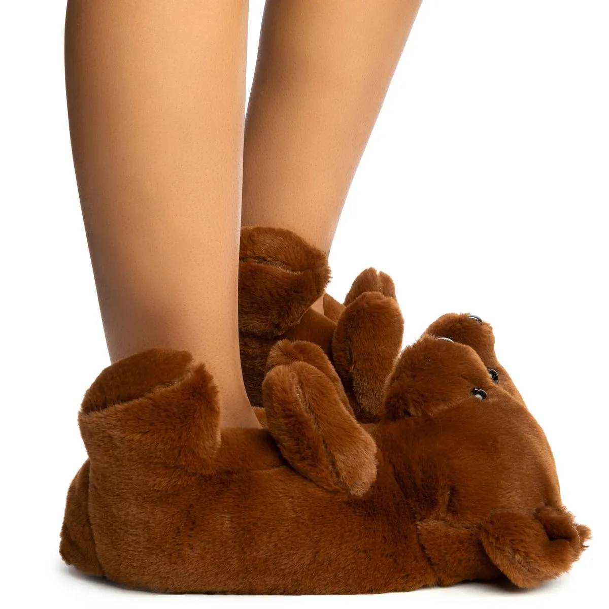 Plush-01 Bear Fuzzy Slippers