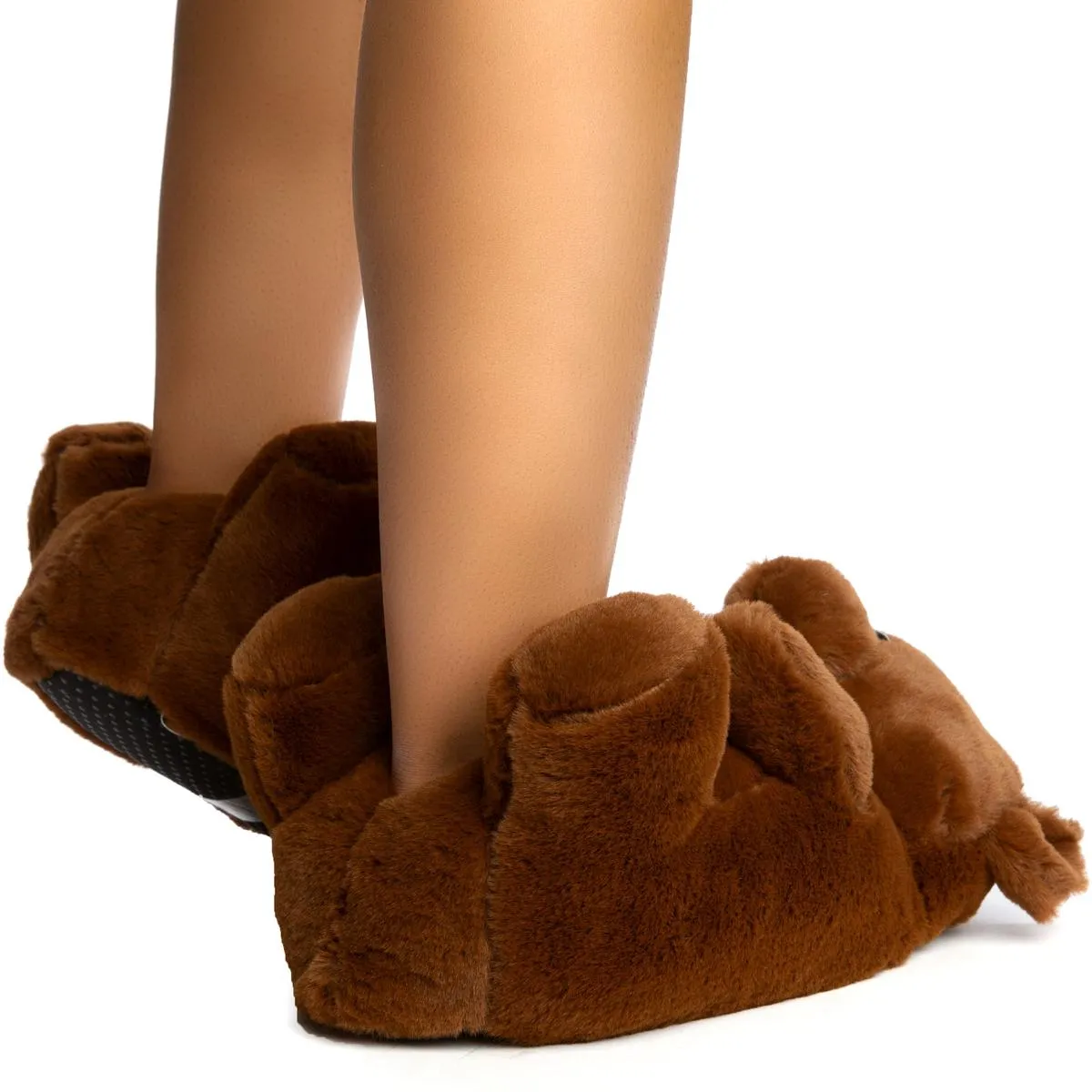 Plush-01 Bear Fuzzy Slippers