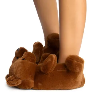 Plush-01 Bear Fuzzy Slippers