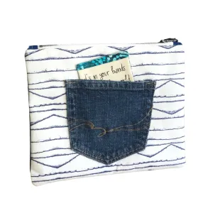 pocket blues - canvas zip bag
