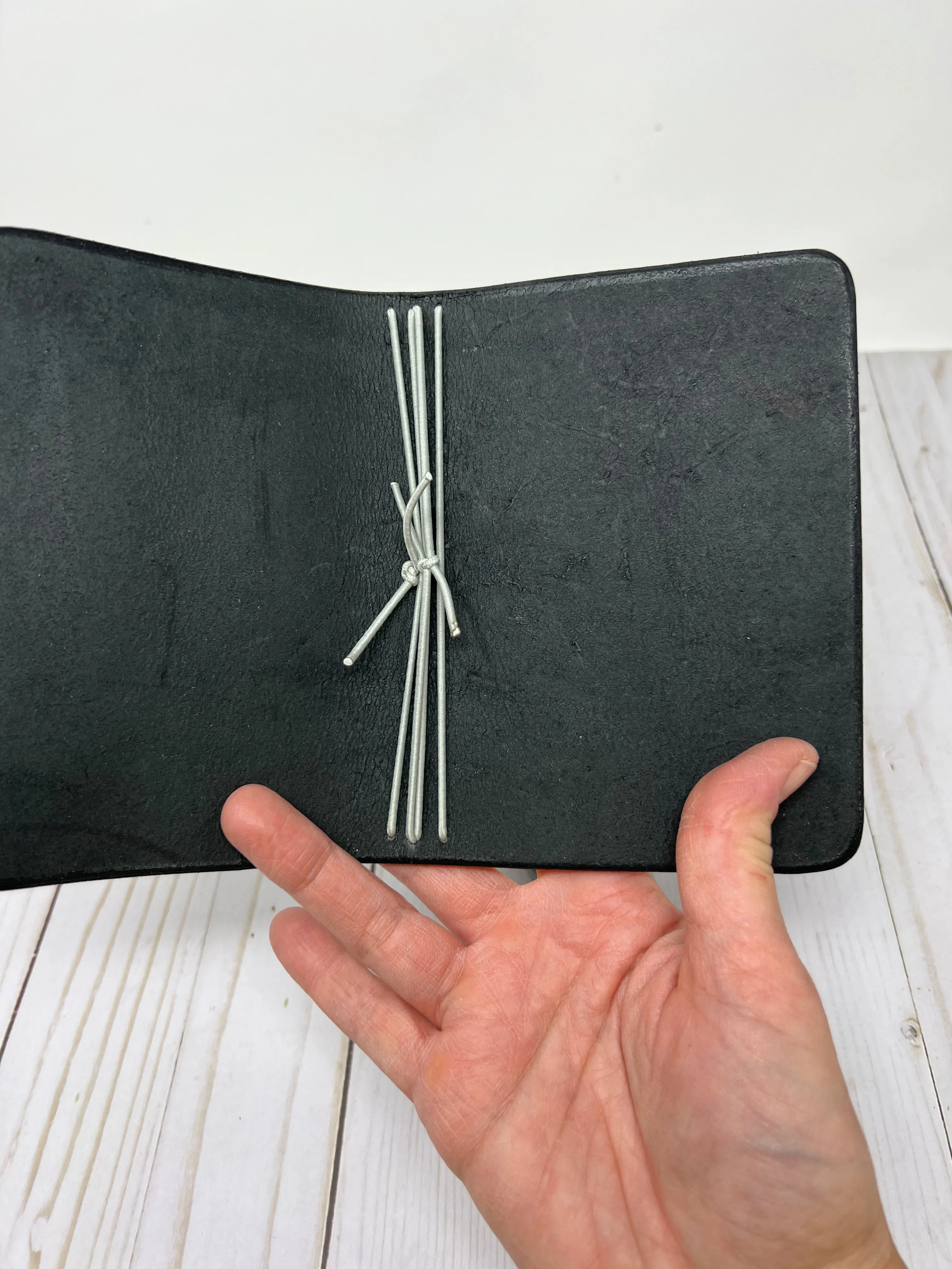 Pocket Leather Traveler’s Notebook, Ebony Bridle,  for 3.5” x 5.5” inserts (not included)