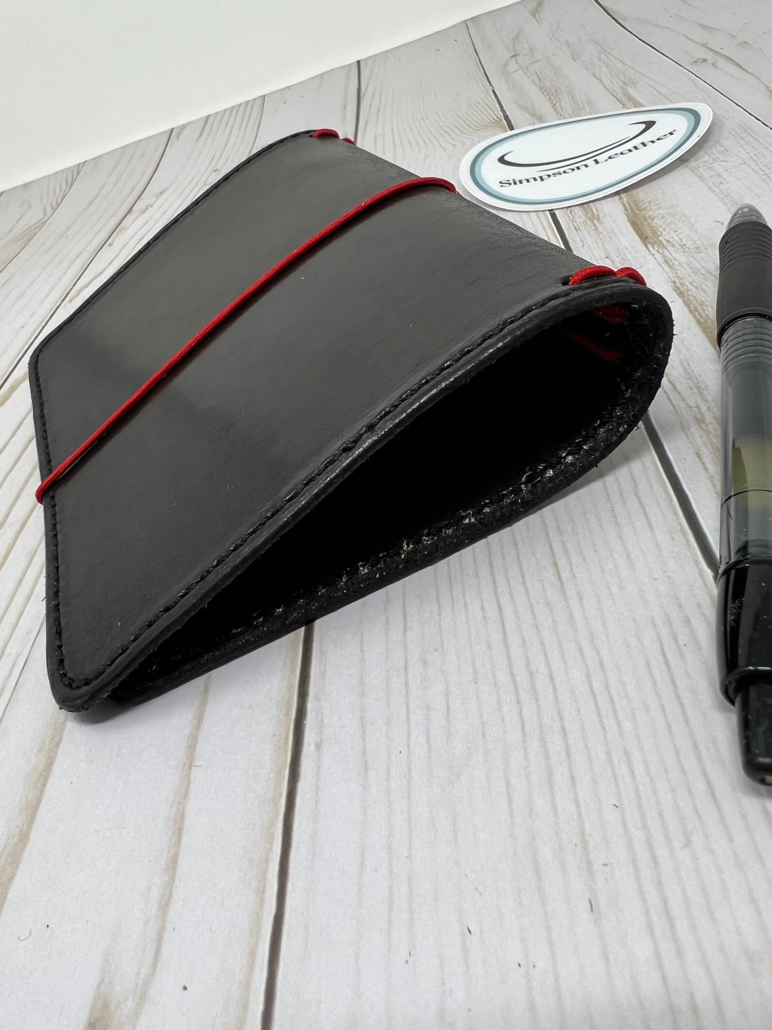 Pocket Plus Leather Traveler’s Notebook, Ebony Harness,  for 3.5” x 5.5” inserts (not included)