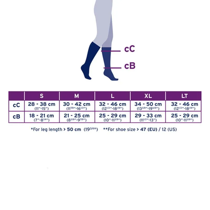 PR/1 JOBST MEDICAL LEG WEAR, MEN, KNEE HIGH, RIBBED, 20-30MMHG, LG, FULL CALF, BLACK, CLOSED TOE
