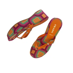Prada Multicolor Retro Platform Heels