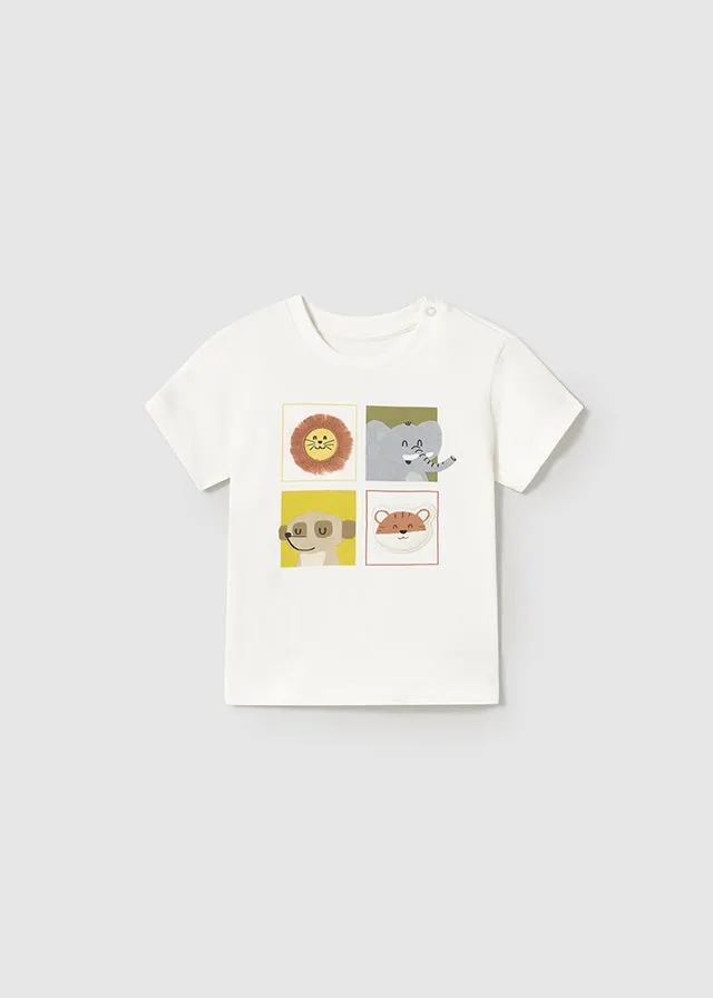 Pre-Order Mayoral 1056 Cream Tee-Shirt, Mayoral 1646 Swim Shorts and Bucket Hat
