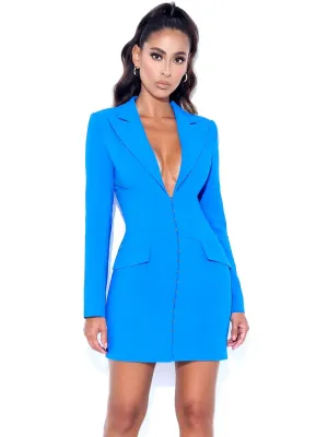 PRE-ORDER Natalia Blazer Dress x Blue